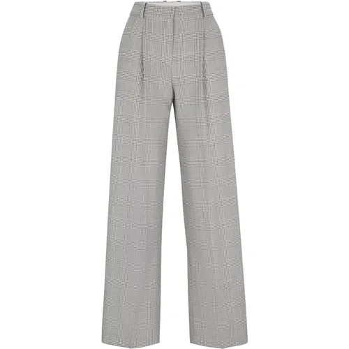 Prince of Wales Trousers , female, Sizes: L, M, XS - Hugo Boss - Modalova