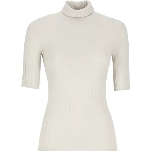 Ivory Cashmere High Neck Sweater - BRUNELLO CUCINELLI - Modalova