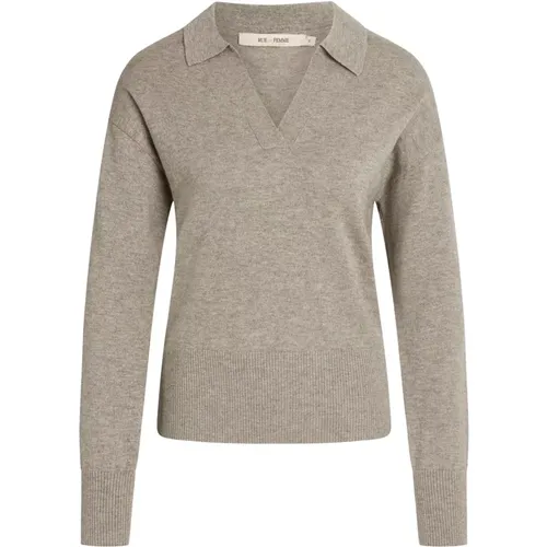 Aziza Knit Polo Sweater in Nomad , female, Sizes: L, S, 2XL, M, XS - RUE de Femme - Modalova