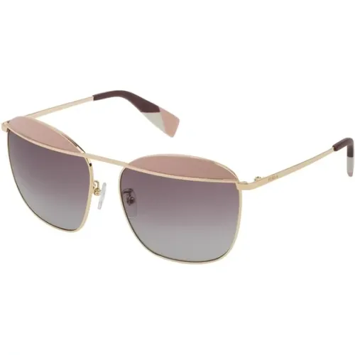 Sonnenbrille mit Rosa Rahmen,Sonnenbrille mit Pinkem Rahmen - Furla - Modalova