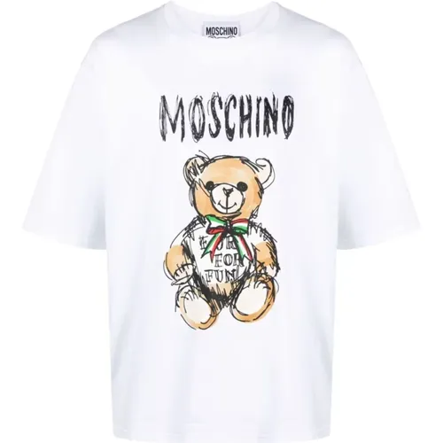 Teddy Bear Logo T-shirt , male, Sizes: 2XL - Moschino - Modalova