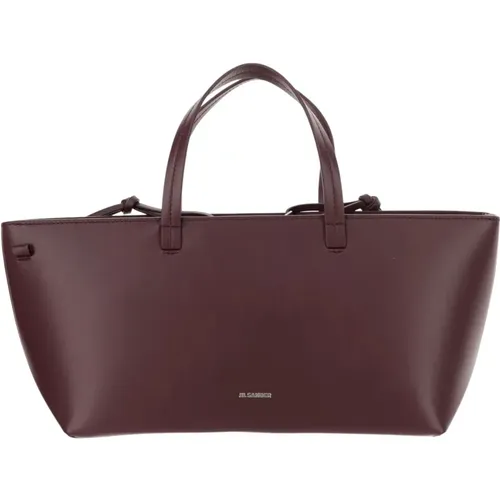 Kalbsleder Handtasche Bordeaux - Jil Sander - Modalova