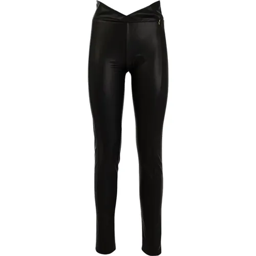 Schwarze Skinny Lederhose Outlet Preis - PATRIZIA PEPE - Modalova