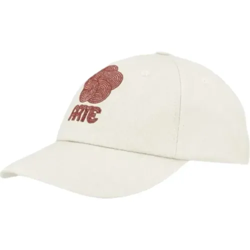 Circle Cap in Cream with Embroidered Graphic , male, Sizes: ONE SIZE - Arte Antwerp - Modalova