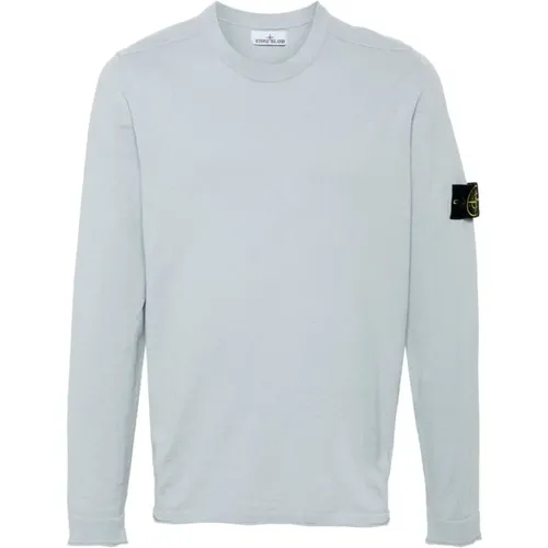 Light Knitted Sweater with Detachable Badge , male, Sizes: S - Stone Island - Modalova
