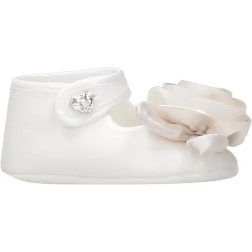 Ivory Flache Schuhe Milano Stitch - Monnalisa - Modalova