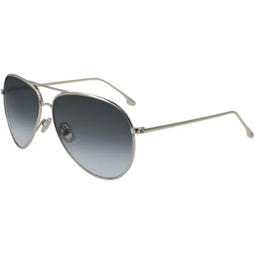 Goldene Metallsonnenbrille - Victoria Beckham - Modalova