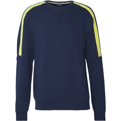 Blaue Logo Sweatshirt Frühling/Sommer 2024 , Herren, Größe: 2XL - Emporio Armani EA7 - Modalova
