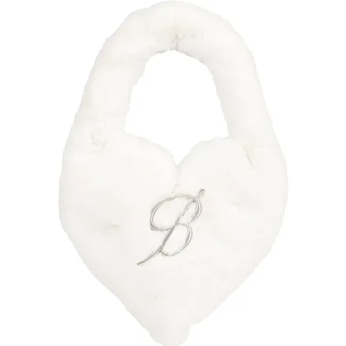 Heart-Shaped Shoulder Bag with Faux-Fur Detail , female, Sizes: ONE SIZE - Blumarine - Modalova
