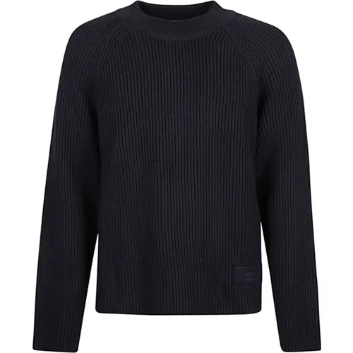 Cotton Sweater with Embroidered Logo , male, Sizes: L, M - Ami Paris - Modalova
