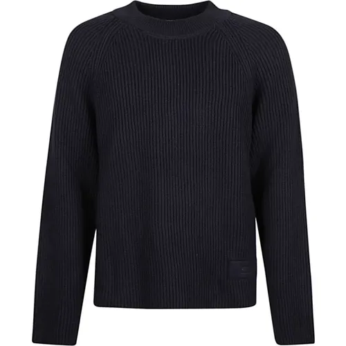 Cotton Sweater with Embroidered Logo , male, Sizes: M - Ami Paris - Modalova