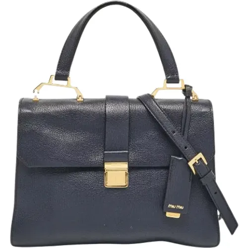 Pre-owned Leather handbags , female, Sizes: ONE SIZE - Miu Miu Pre-owned - Modalova