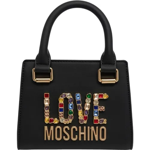 Rhinestone Logo Mini bag , female, Sizes: ONE SIZE - Love Moschino - Modalova