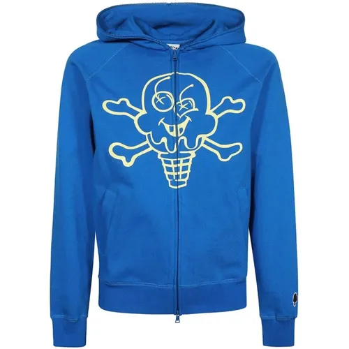 Baumwoll Zip Hoodie , Herren, Größe: L - ICECREAM - Modalova