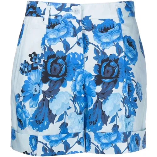 Blaue Baumwoll-Elegante Shorts , Damen, Größe: S - P.A.R.O.S.H. - Modalova