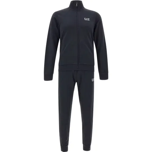 Cotton Two-Piece Suit with Sweatshirt and Jogger , male, Sizes: 2XL - Emporio Armani EA7 - Modalova