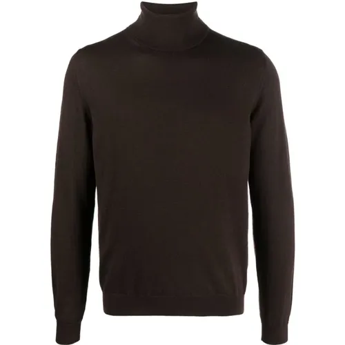 Braune Pullover Kollektion , Herren, Größe: L - Zanone - Modalova