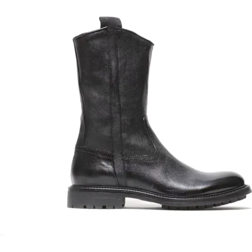 Leather Ankle Boots with Zipper , female, Sizes: 3 1/2 UK, 5 1/2 UK, 4 1/2 UK - Hundred100 - Modalova