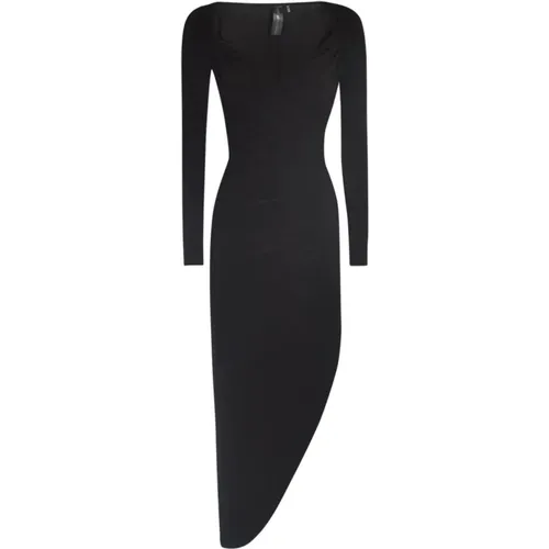 Elegantes Schwarzes Kleid mit Sweetheart-Ausschnitt , Damen, Größe: M - Norma Kamali - Modalova