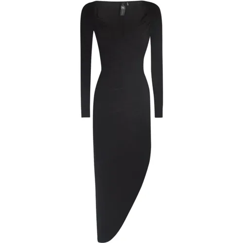 Elegantes Schwarzes Kleid mit Sweetheart-Ausschnitt , Damen, Größe: XS - Norma Kamali - Modalova