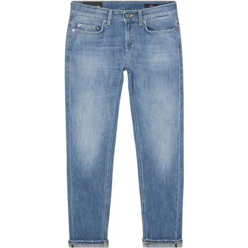 Blaue Skinny Fit Cropped Jeans , Damen, Größe: W27 - Dondup - Modalova
