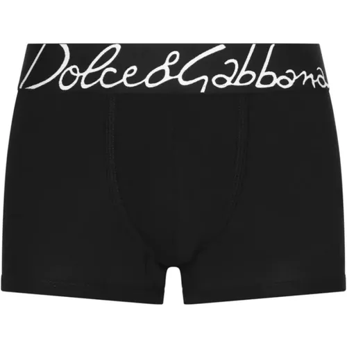 Oversize Logo Waistband Boxers in BL , male, Sizes: S - Dolce & Gabbana - Modalova