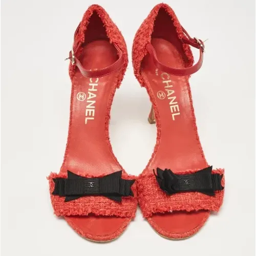 Pre-owned Fabric sandals , female, Sizes: 5 1/2 UK - Chanel Vintage - Modalova