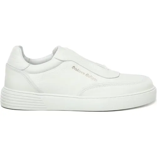 Leather Sneakers with Logo , male, Sizes: 7 UK, 6 UK, 13 UK, 11 UK, 10 UK, 12 UK, 8 UK, 9 UK - Giuliano Galiano - Modalova