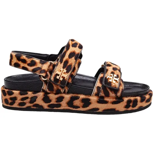 Leopard Print Sporty Sandal , female, Sizes: 7 UK, 4 UK, 5 UK, 3 UK, 6 UK - TORY BURCH - Modalova