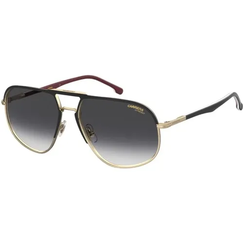 Matte Black Gold Sunglasses , male, Sizes: 60 MM - Carrera - Modalova