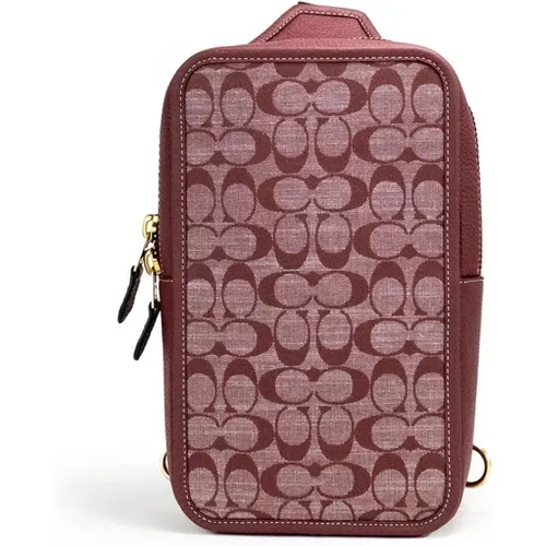 Chambray Canvas Pebbled Leather Crossbody Pack Bag , female, Sizes: ONE SIZE - Coach - Modalova