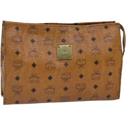 Pre-owned Leather clutches , female, Sizes: ONE SIZE - MCM Pre-owned - Modalova