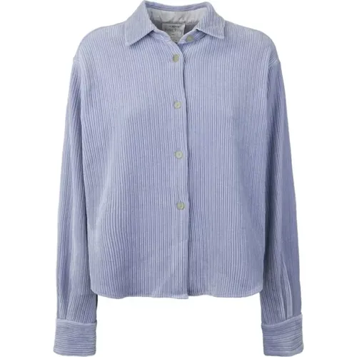 Knitted Corduroy Oversized Shirt Sky , female, Sizes: S, M - Forte Forte - Modalova