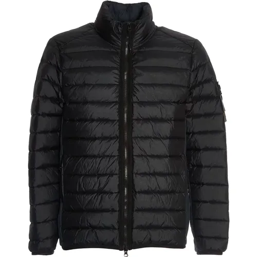 Blauer Gewebter Chambers Mantel Aw24 - Stone Island - Modalova