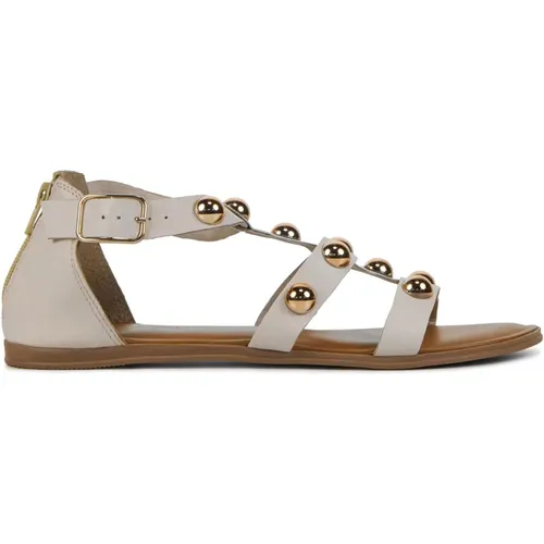 Weiße Gebrochene Sandalen , Damen, Größe: 42 EU - Lina Locchi - Modalova