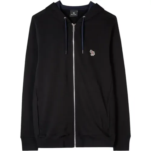 Bio-Baumwolle Zebra Logo Hoodie , Herren, Größe: S - Paul Smith - Modalova