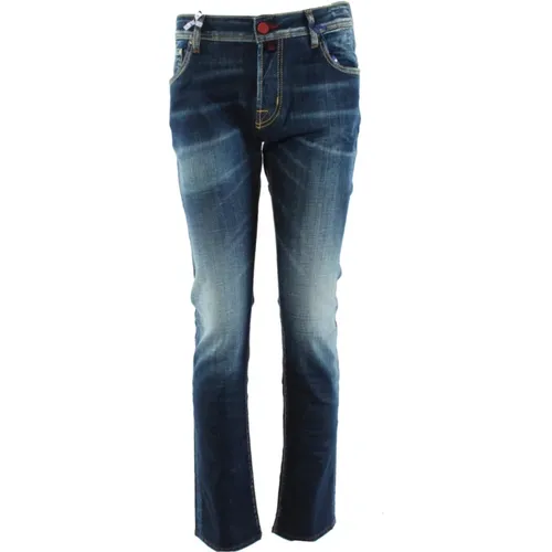 Slim Fit Blaue Jeans , Herren, Größe: W30 - Jacob Cohën - Modalova