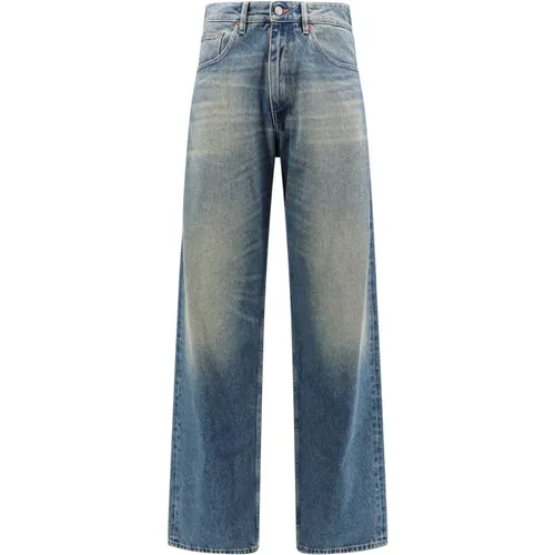 Blaue Wide Leg Jeans Aw24 , Herren, Größe: W32 - MM6 Maison Margiela - Modalova