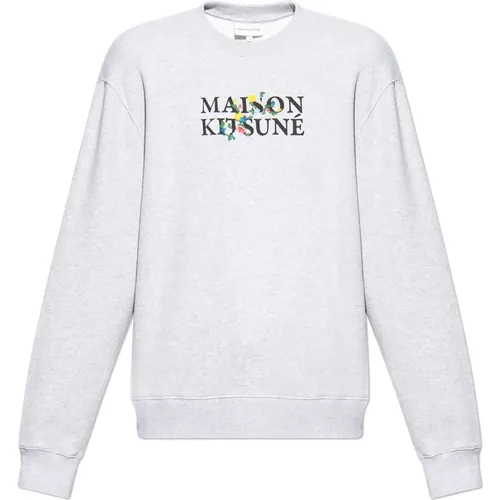 Sweatshirt mit Logo , Herren, Größe: L - Maison Kitsuné - Modalova