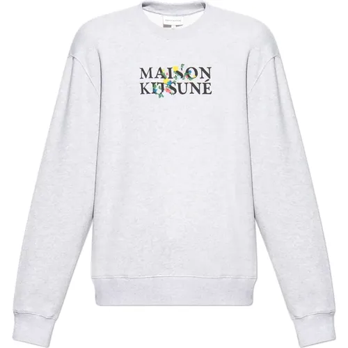 Sweatshirt mit Logo , Herren, Größe: M - Maison Kitsuné - Modalova