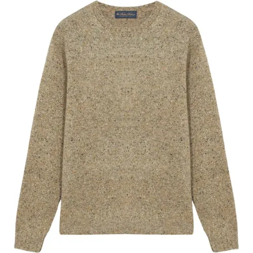 Taupe Woll-Nylon-Alpaka-Mischung Pullover , Herren, Größe: XL - Brooks Brothers - Modalova