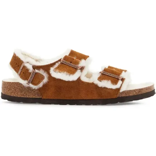 Shearling Milano Sandalen , Damen, Größe: 41 EU - Birkenstock - Modalova