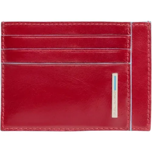 Leather Credit Card Holder , male, Sizes: ONE SIZE - Piquadro - Modalova