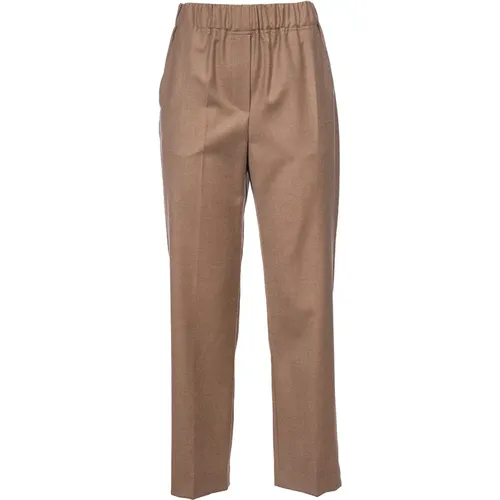 Komfort Flanell Wollhose , Damen, Größe: 2XS - Max Mara Weekend - Modalova