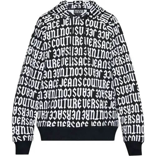 Logo Print Hooded Sweater , male, Sizes: S - Versace Jeans Couture - Modalova