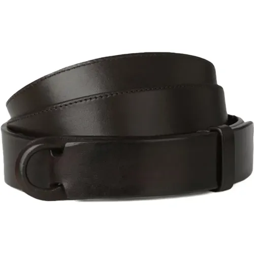 Leather Belt with Sliding Ring , male, Sizes: ONE SIZE - Orciani - Modalova