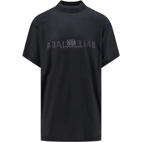 Schwarzes Crew-neck T-Shirt Oversize - Balenciaga - Modalova