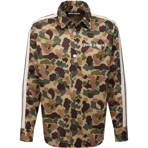 Camouflage Sweatshirt with Logo Detail , male, Sizes: L, S, M - Palm Angels - Modalova