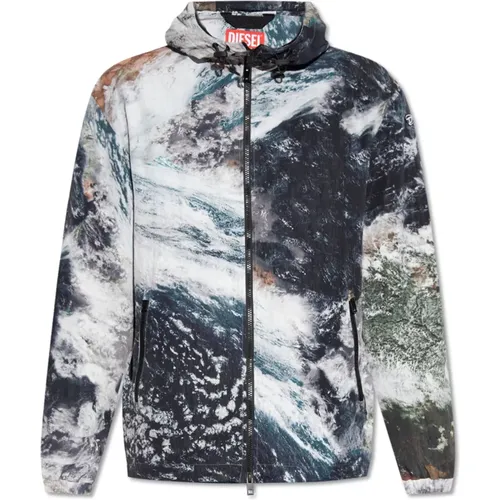 ‘J-Warrett’ hooded jacket , male, Sizes: XL, M, L - Diesel - Modalova