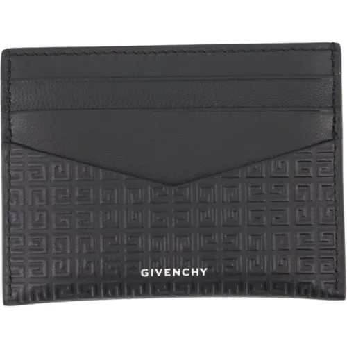 Leather Card Holder 4G Print , male, Sizes: ONE SIZE - Givenchy - Modalova